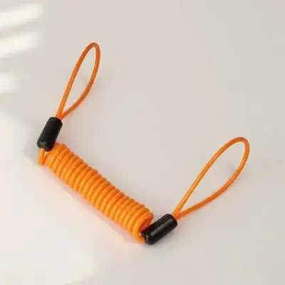 Orange Disc Lock Cable Wire Lightweight Coiled Motorcycle Disc Lock Wire Prevent Riding Away Motorbike Scooter Bicycle Security view 6