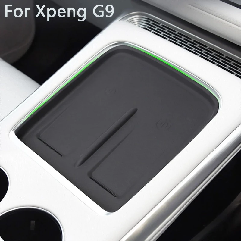 

Car Central Console Wireless Charging Silicone Pad Noise-Protective Pad Car Phone Holder Mat for Xpeng G9 2024 2025 Accessories