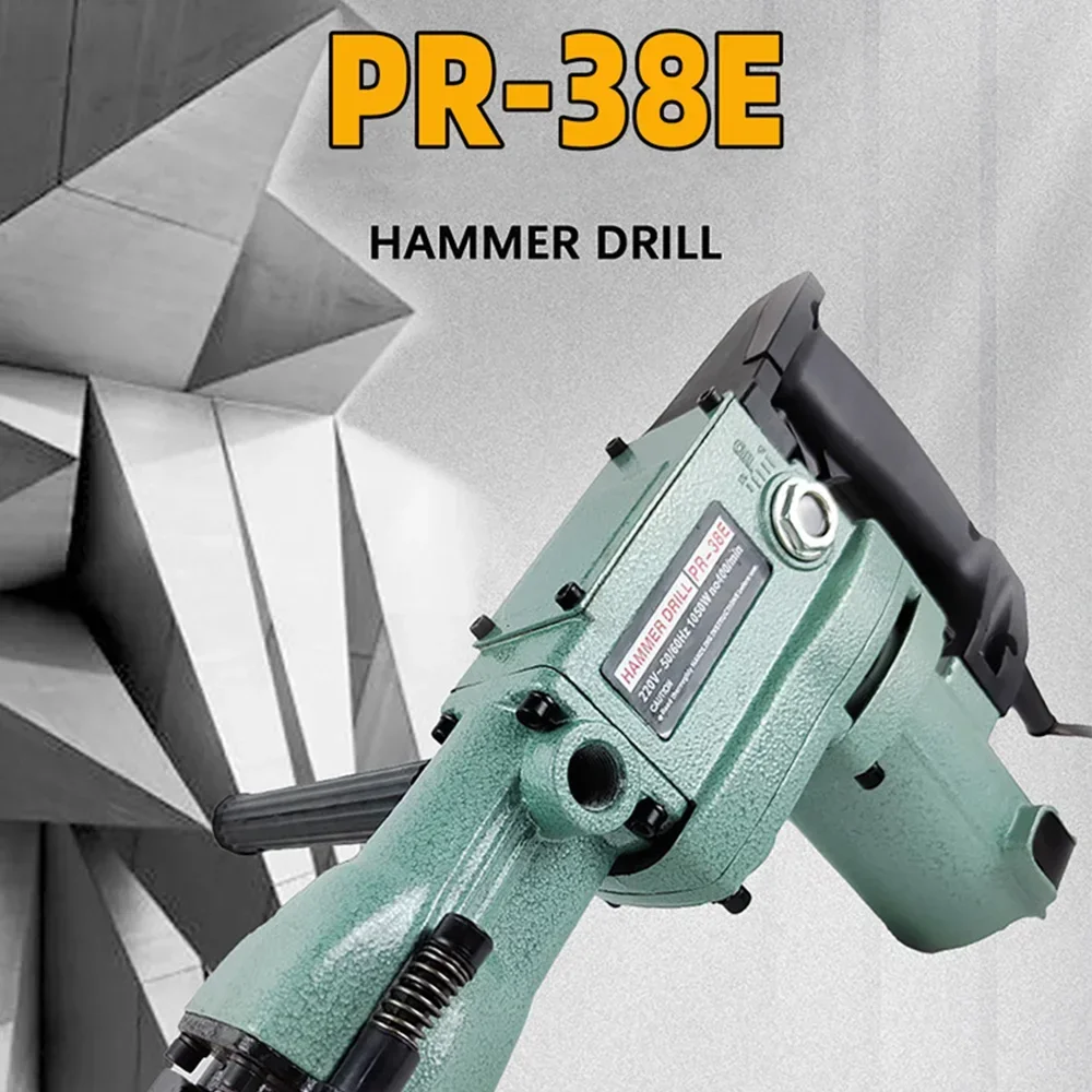 1050w Electric Hammer 220V Rotary Hammer Impact Drill Electric Concrete crushing tool Multifunction Power Tools