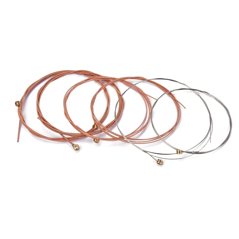 

6 pcs Acoustic Strings 0.28-1. Light Gauge High Quality Alloy Long Life Individually Wrapped For Blues Jazz