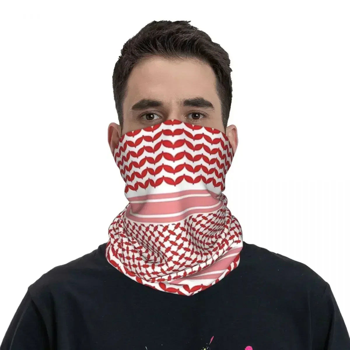 Jordanian Shemagh Design Bandana Neck Cover Printed Wrap Scarf Warm Headband Riding For Men Women Adult Winter