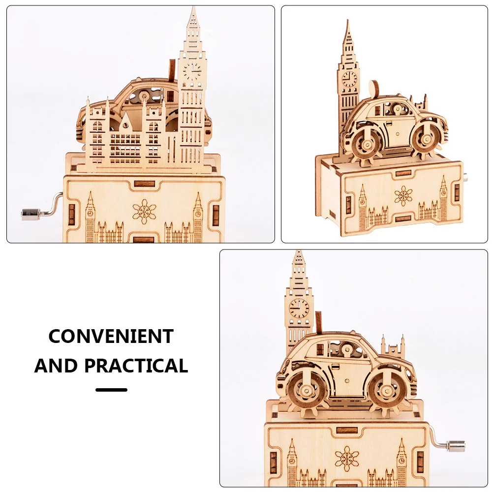 

1Set DIY Music Box Puzzle Wooden Assembly Manual Jigsaw Educational Fun Parent Child Communication Handwork Music Box