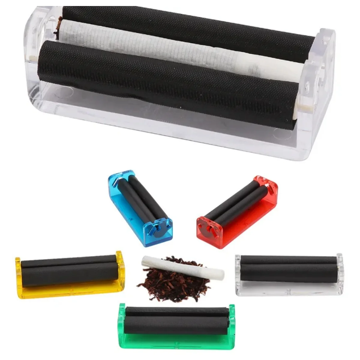 2PCS 70/78/110mm Easy Manual Cigarette Maker rolling Machine Paper Rolling Roller Tobacco Cigar Cigarette Rollers