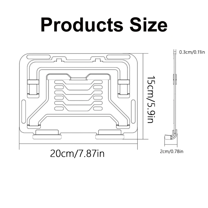 Adjustable Laptop Stand, Portable Folding Notebook Risers with Heat Dissipation N2UB