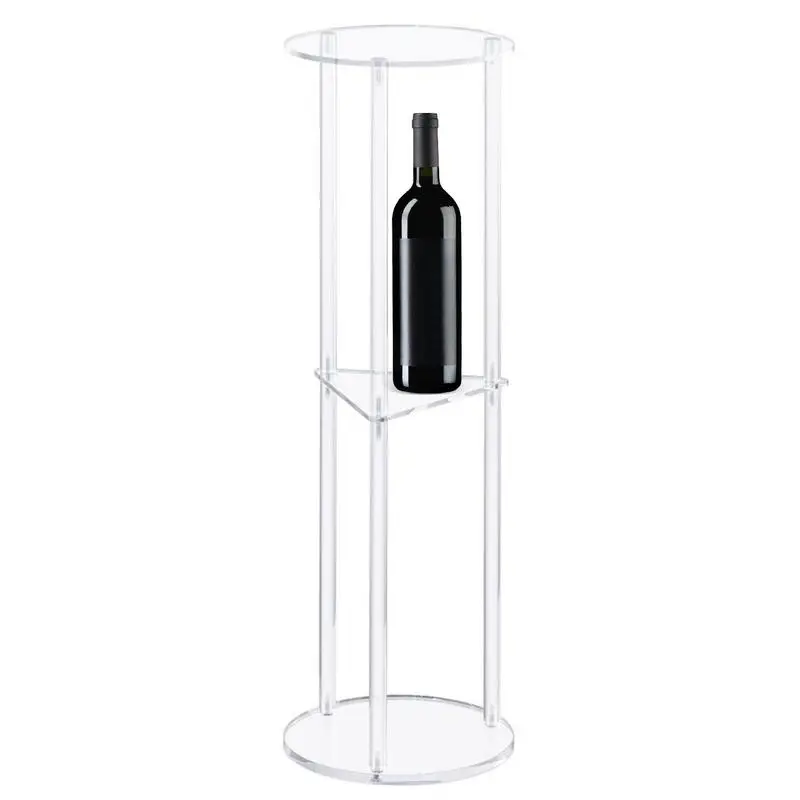 Acrylic Side Table Acrylic Round Side Table For Small Spaces Acrylic Nightstand/Bedside Table For Bedroom Small End Table 3 Tier