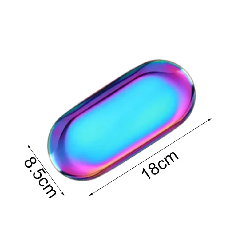 Plateau de rangement de cosmétiques en acier inoxydable, plaque d'équipement de Nail Art, plateau dentaire chirurgical pour médecin, faux ongles, stockage d'outils de plat 2030