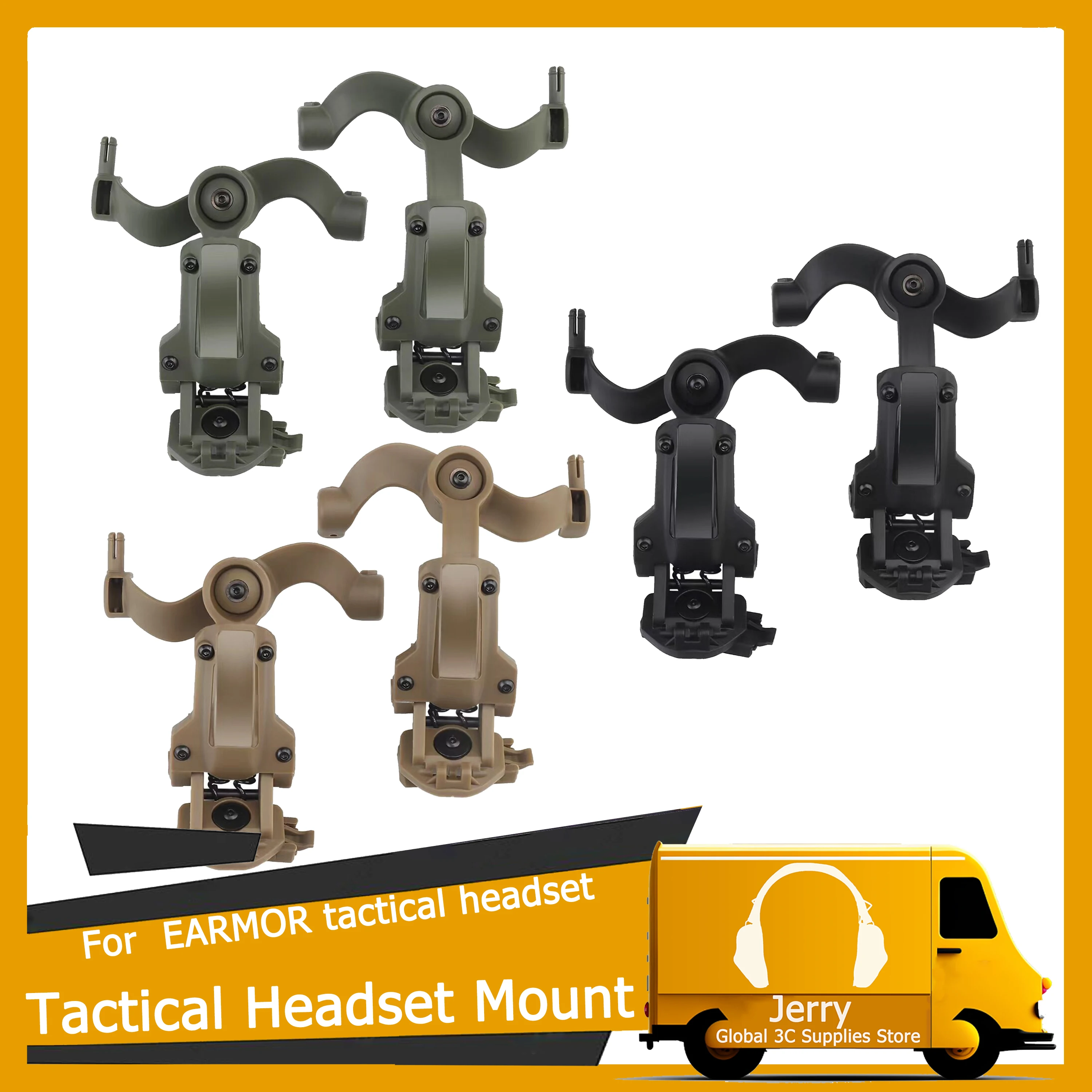 

Original Multi-Angle Rotating Tactical Helmet Rail Adapter for OPS Core ARC and Team Wendy M-LOK Rail Shooting Headset Mount