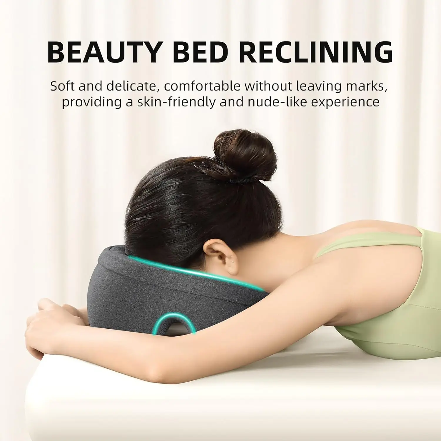 Prone Pillow Face Down Pillow for Prone Face Down Resting Comfort Memory Foam ErgonomicsHeadrest for Beauty Salon Home Massage