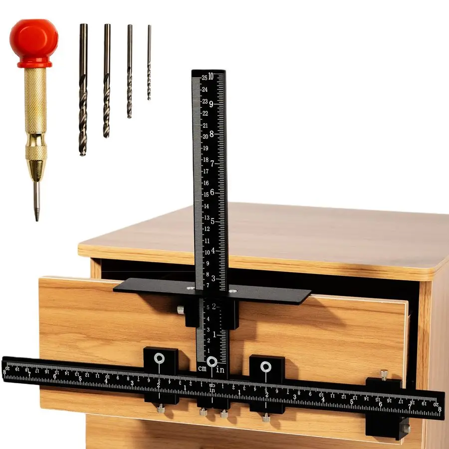 

Набор инструментов-шаблонов для мебельной фурнитуры (ручек и скоб), шаблон-приспособление из алюминиевого сплава для быстрой и точной установки ручек на шкафы