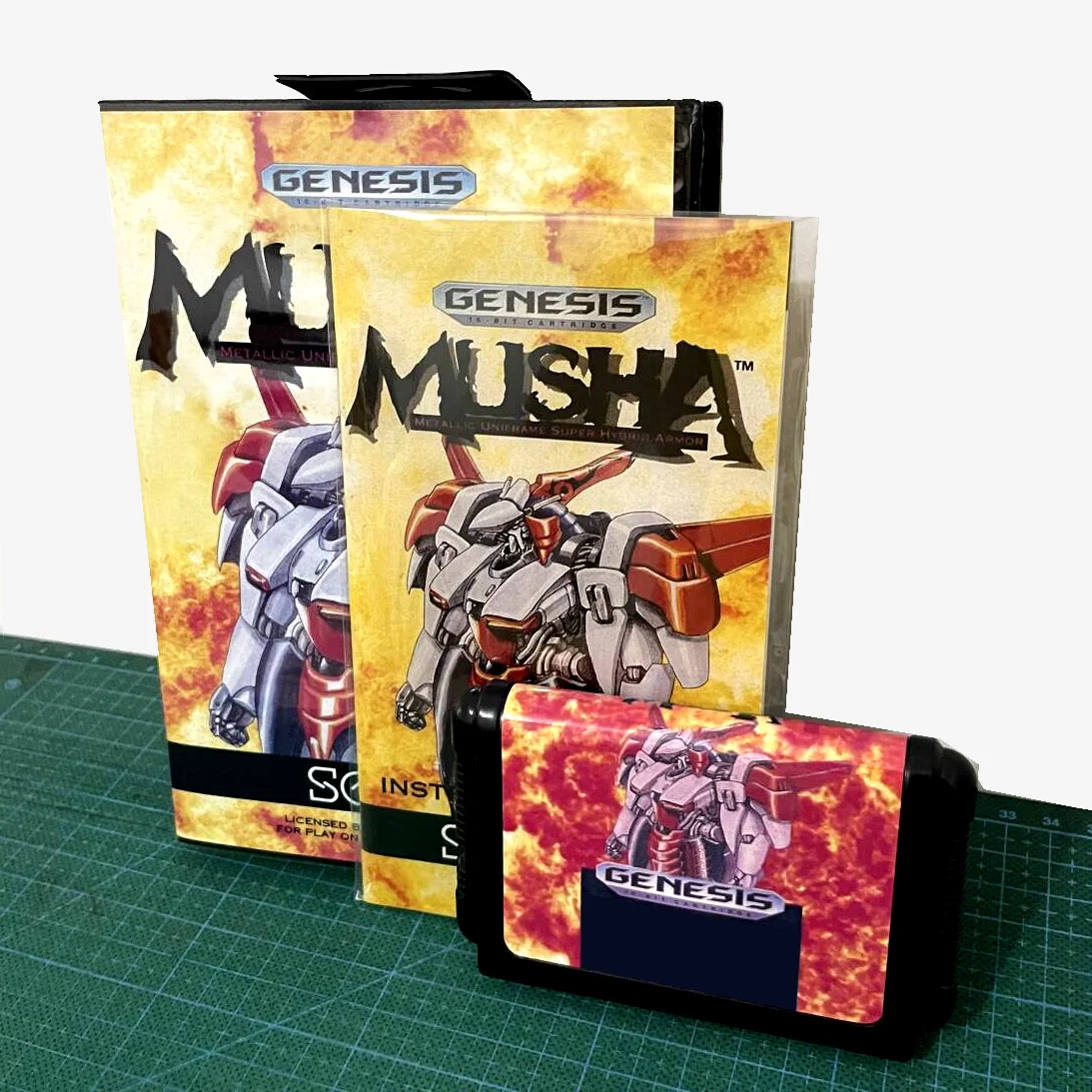 New Arrival MUSHA - Metallic Uniframe Super Hybrid Armor With Box And Manual 16bit MD Game Card For Sega Mega Drive For Genesis
