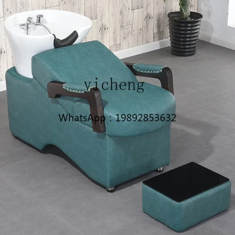 AA Hair Shampoo Bed Flush Bed Shampoo Chair Semi-reclining Ceramic Basin Punch Bed