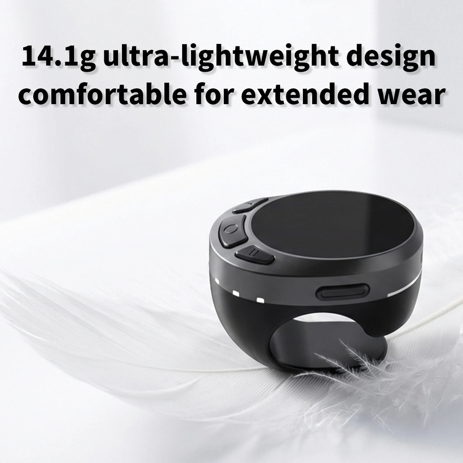 Bluetooth-compatible 5.3 Smart Touch Control Air Mouse Ring Finger Ring Mouse Wireless Page Turner for Android Tablet and iOS