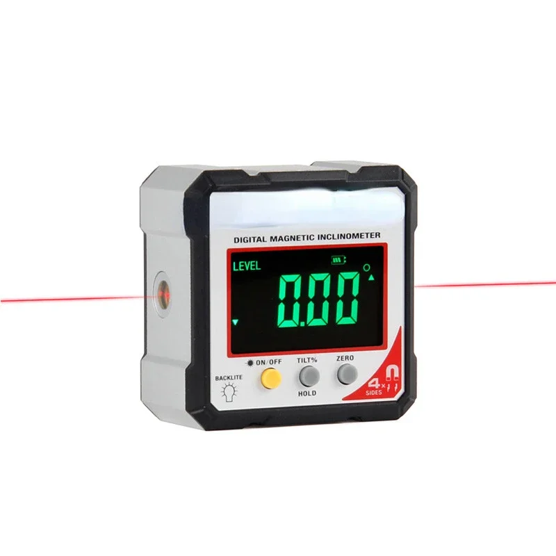 Laser Inclinometer Digital Display Magnetic 393l Angle Gauge Measuring Tool Angle Level