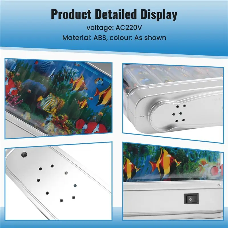 Night Light Dynamic Virtual Ocean Dolphin Artificial Tropical Landscape Cute Room Decoration EU Plug Eco-Friendly