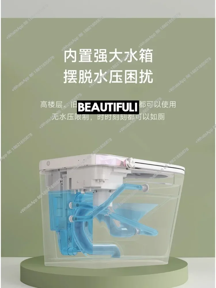 Z136Light smart toilet, with water tank without water pressure limit, light flush semi-automatic toilet A7