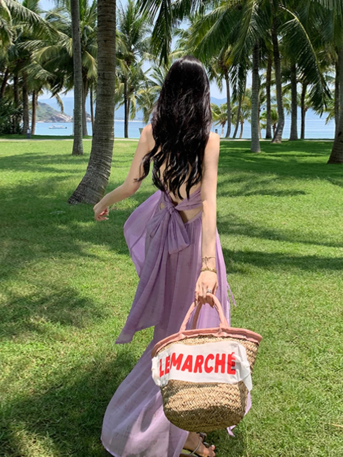 Zomer Dopane Beach Vaion Dr Aosphere Sexy Bal Sanya afslankende strandrok Casual hoge taille Sari Sle V Ne