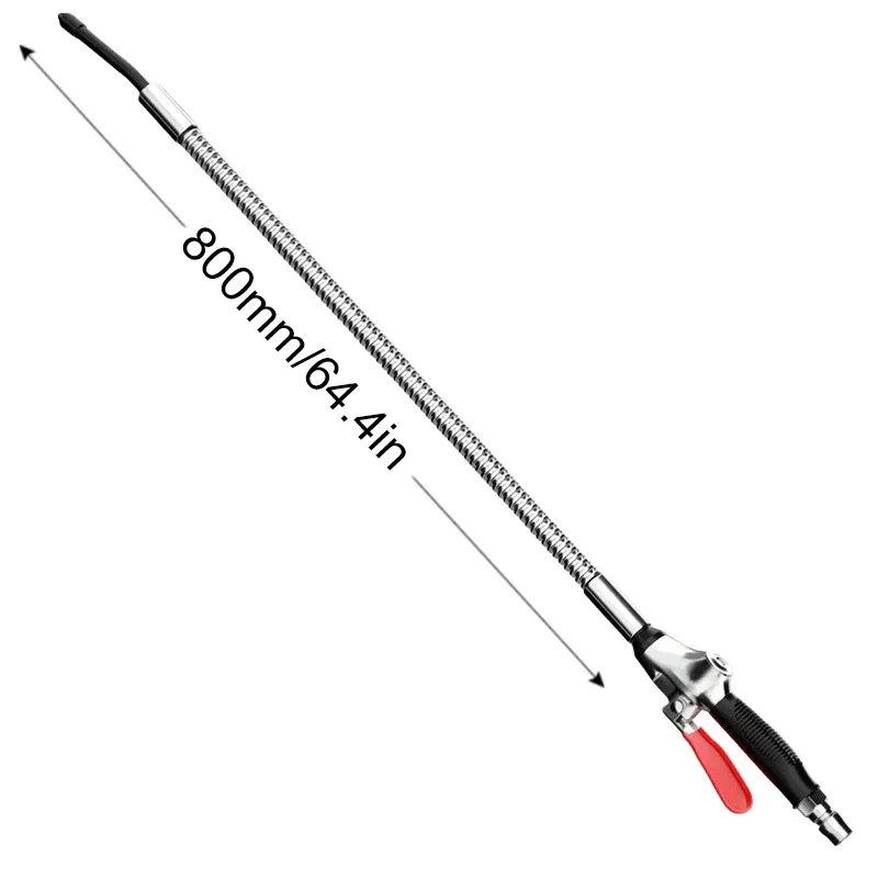 300/600/800mm High Volume Powerful Air Blow=Gun With Extensible Air Flow Nozzle,Pneumatic Air Compressor Accessories Blower Tool