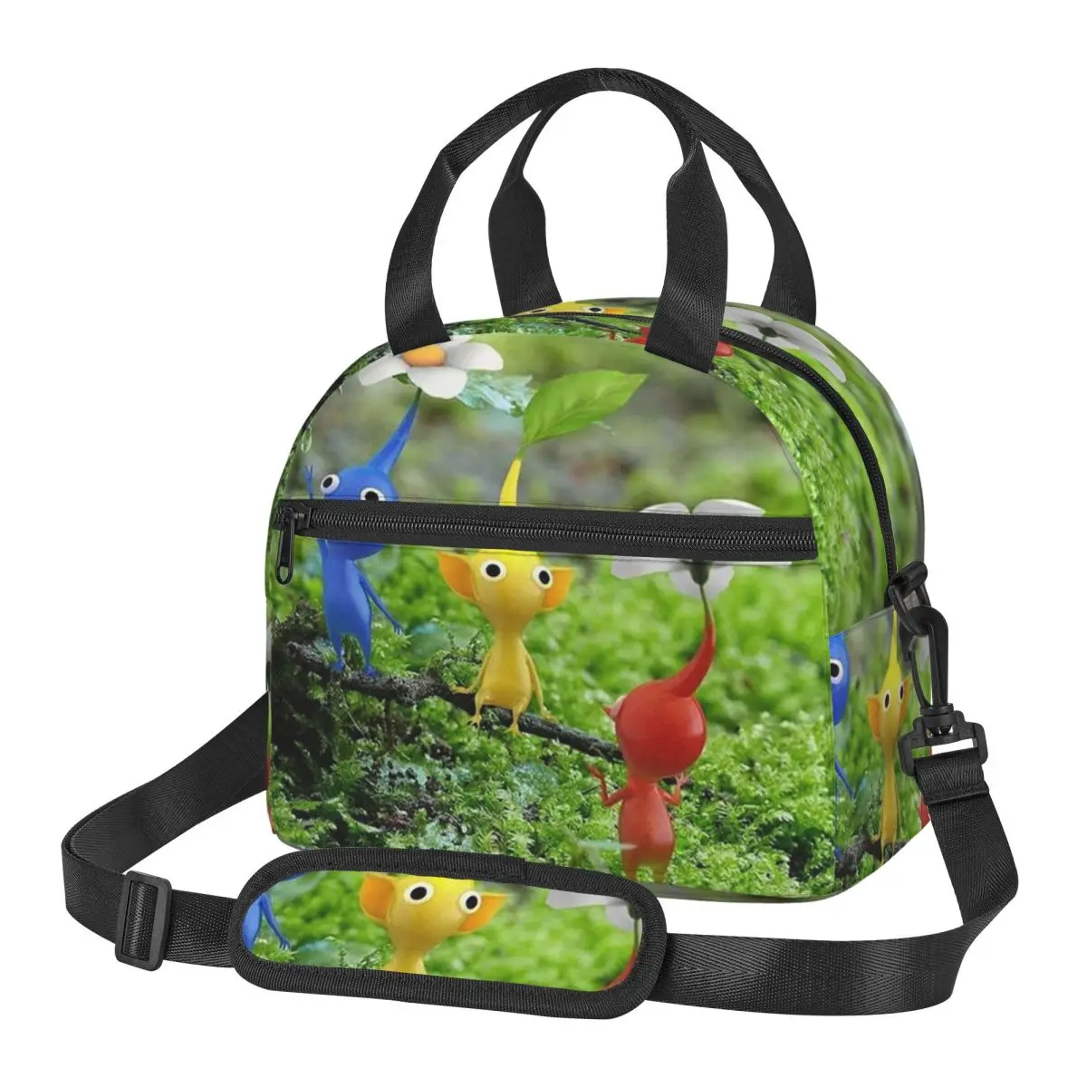 

Изолированная сумка для обеда Pikmin для женщин, коробки для хранения продуктов для пикника, портативная термосумка-холодильник для обеда