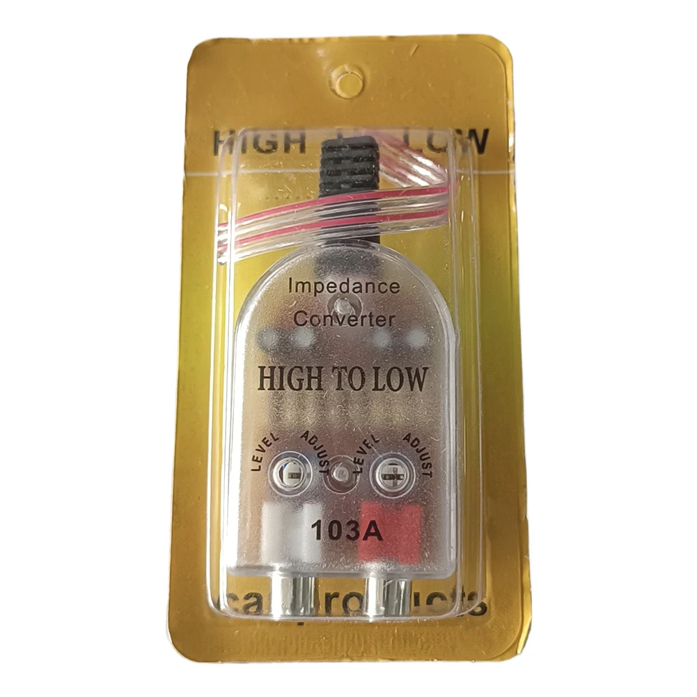 1-5pcs Car Audio High to Low RCA Line Subwoofer Audio Impedance Converter Gadgets Car Speaker Low Audio Filter Output Accessory