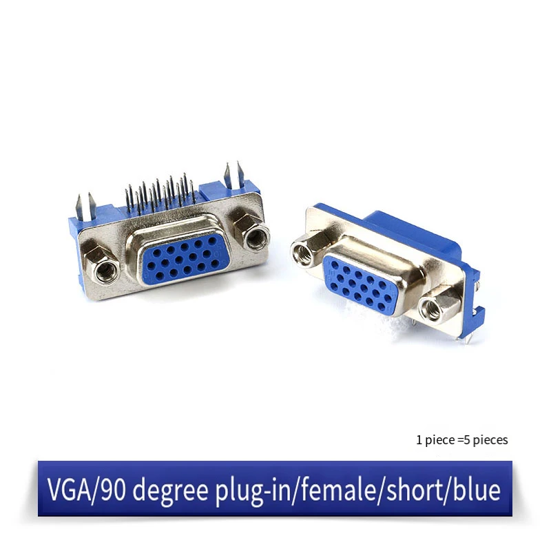 Adaptateur de port série VGA vers RS232 15 broches 90 °   Prise femelle à broche courbée à Angle dro