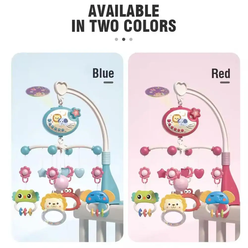 리모컨 뮤지컬 딸랑이 장난감 휴대용 아기 모빌 걸이형 진정 뮤지컬 회전목마 딸랑이 요람 아기 장난감