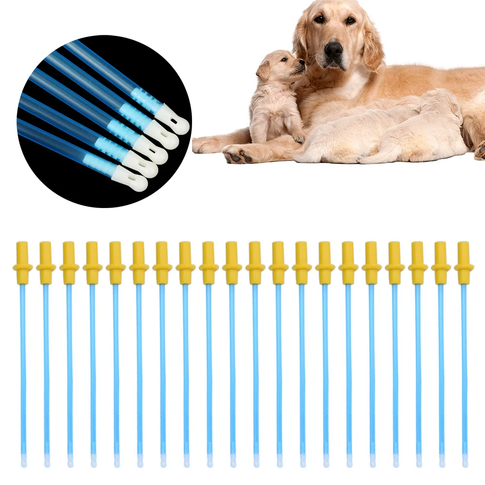 20-100pcs Disposable Artificial Insemination Catheters Rods Breeding Tubes Soft Rubber Canine Semen Catheter For Dog