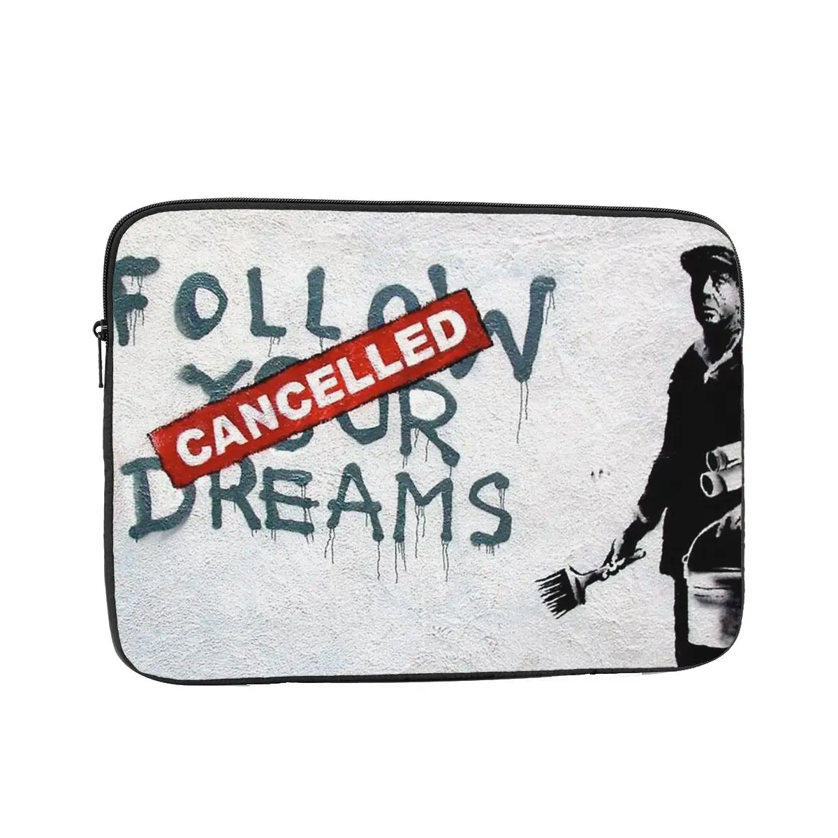 Banksy Follow Your Dreams Laptop Bag Sleeve for Macbook Air Pro Graffiti Notebook Sleeve Cover Bag Shockproof Case Bag