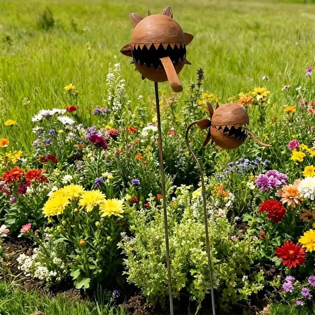 

Metal Garden Stake Decoration Large Flower Bed Decor Plant Sculpture Outdoor Decorative Yard Art for Patios Planters