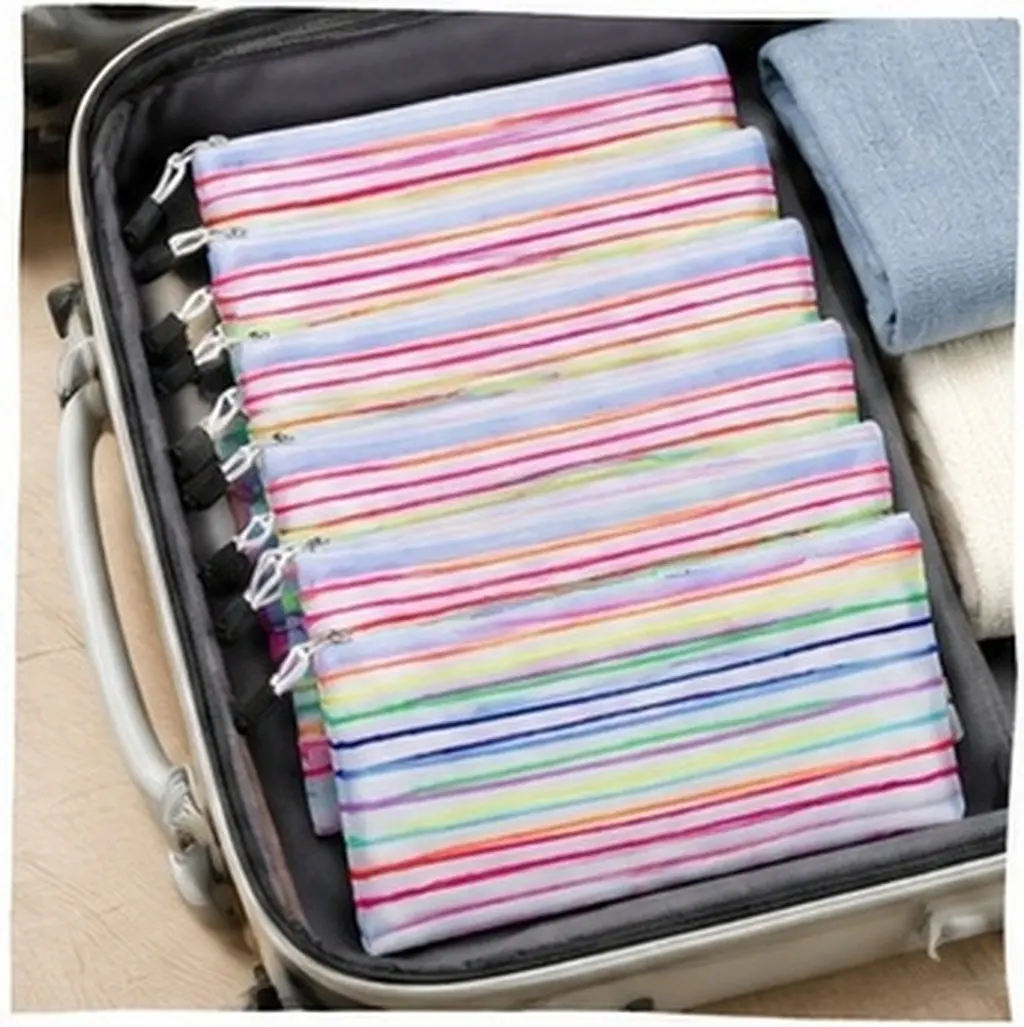 6pcs Cash Pouch Set – Stylish Aluminum Alloy & Oxford Cloth Money Organizer for Women, Men, Students