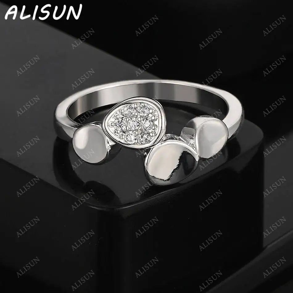 

ALISUN 925 Sterling Silver Size 7-10 Zircons Ring For Women Fashion Jewelry Charm Grace Wedding Engagement Accessories