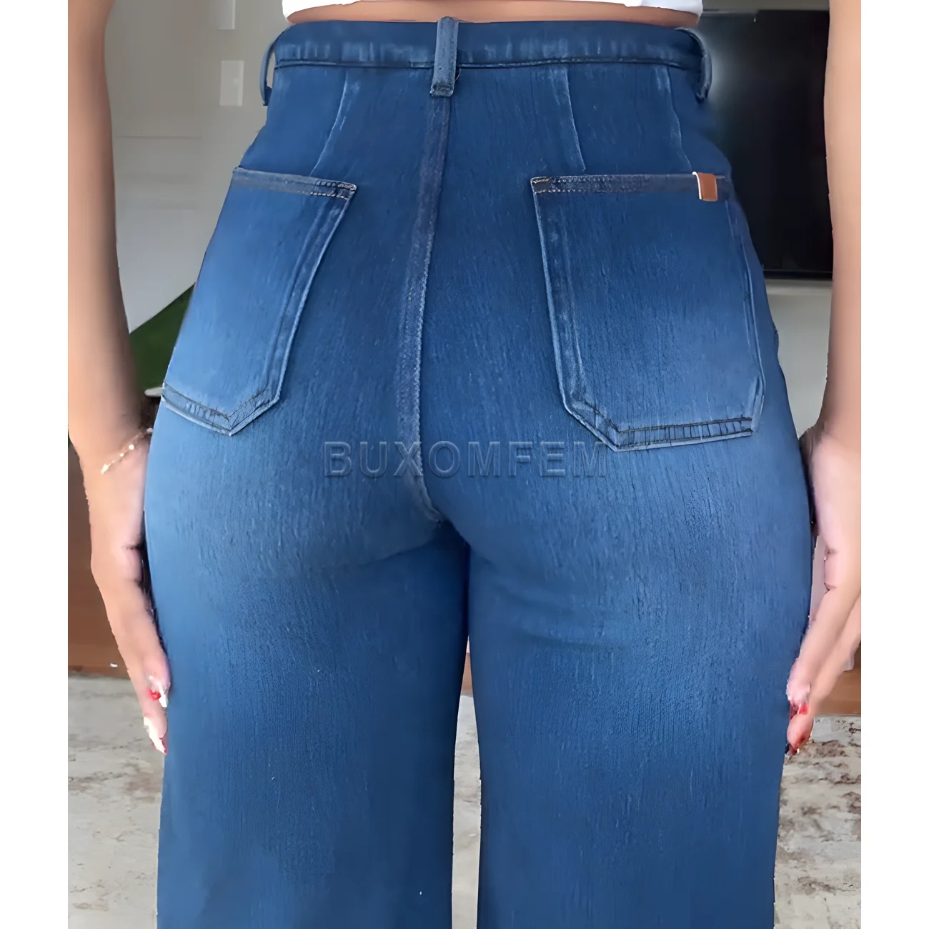 Women's High Stretch High Waisted Wide Leg Pants Ladies New Streetwear Outfits Stylish Full Length Straight Trousers Outwear