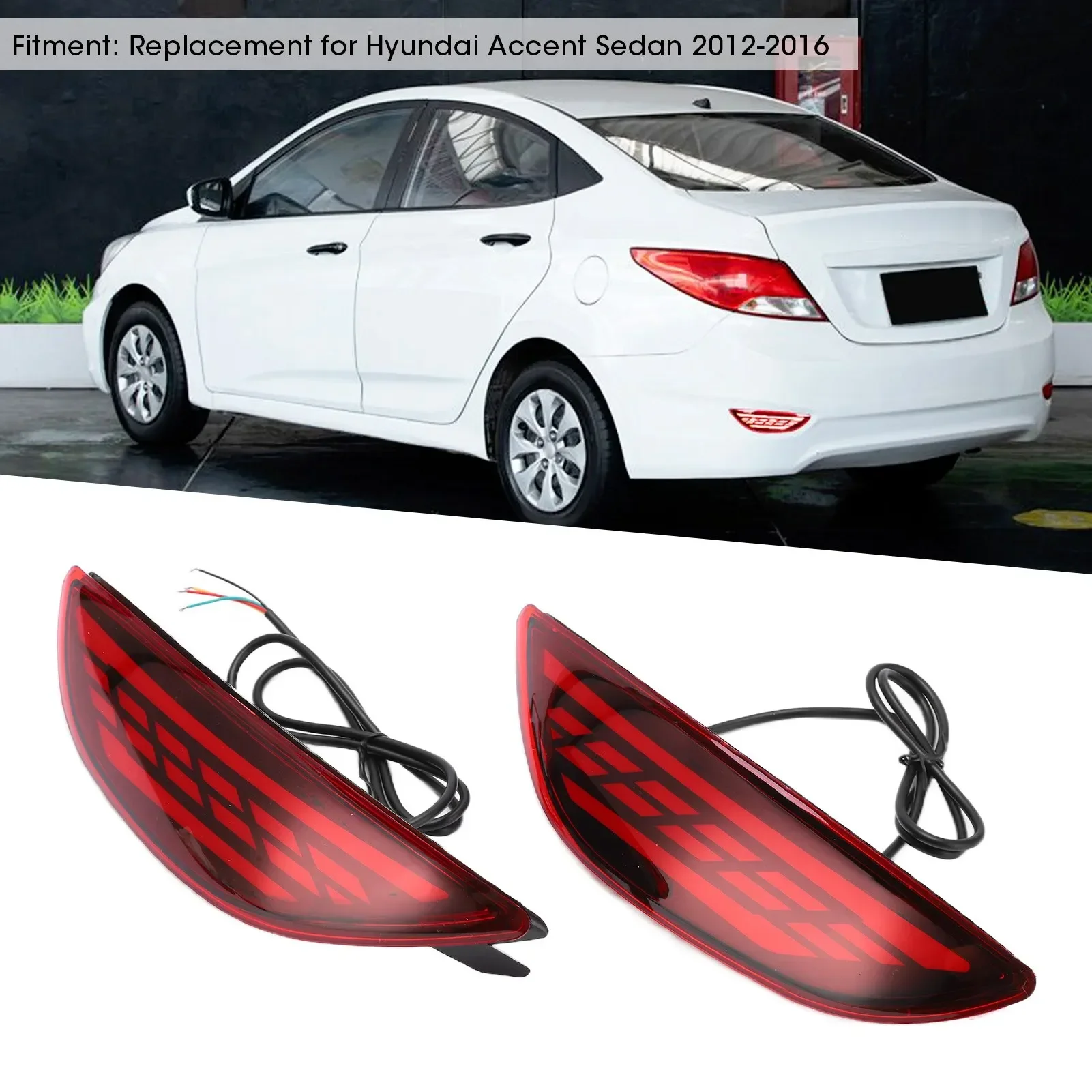 

Задний бампер для Hyundai Accent Sedan 2012 2013 2014 2015 2016