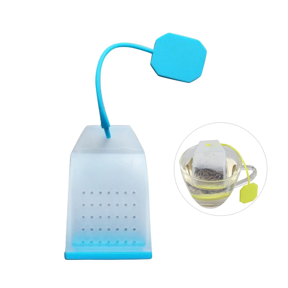 

Steeper Tea Strainer Coffee Filter Silicone Bag Infuser LED Reusable Blue Loose