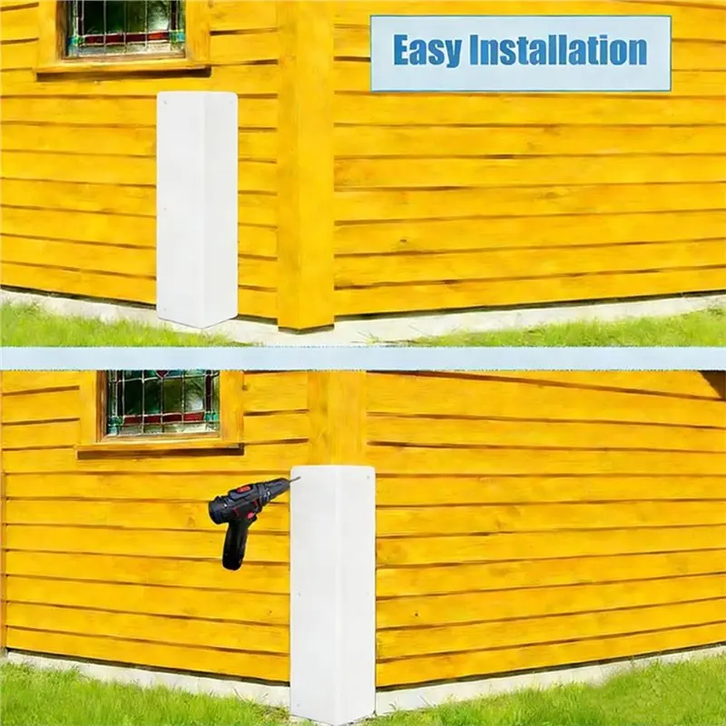 B03B-Corner Guards 89° Angle Metal Siding Corner Protectors For Exterior Wall, Fence& Pavilion Outdoor Protection