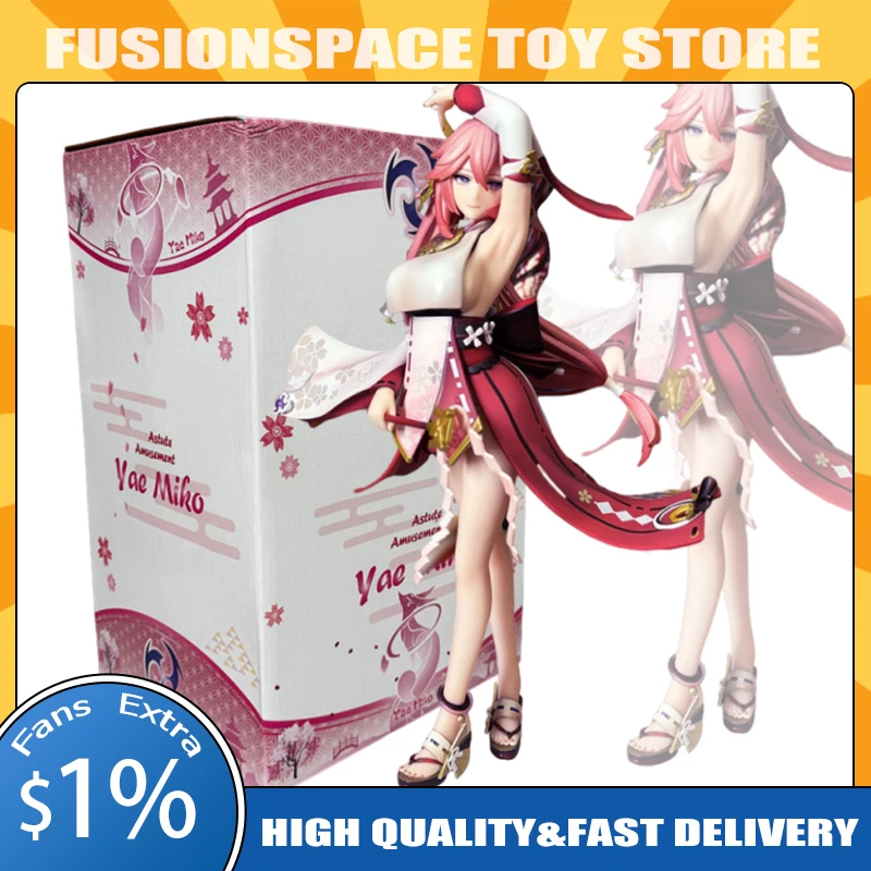 

Genshin Impact Figure Yae Miko Anime Figures Kawaii Girl Anime Peripheral Statue Collectible Ornaments Model Desk Decor Toy Gift