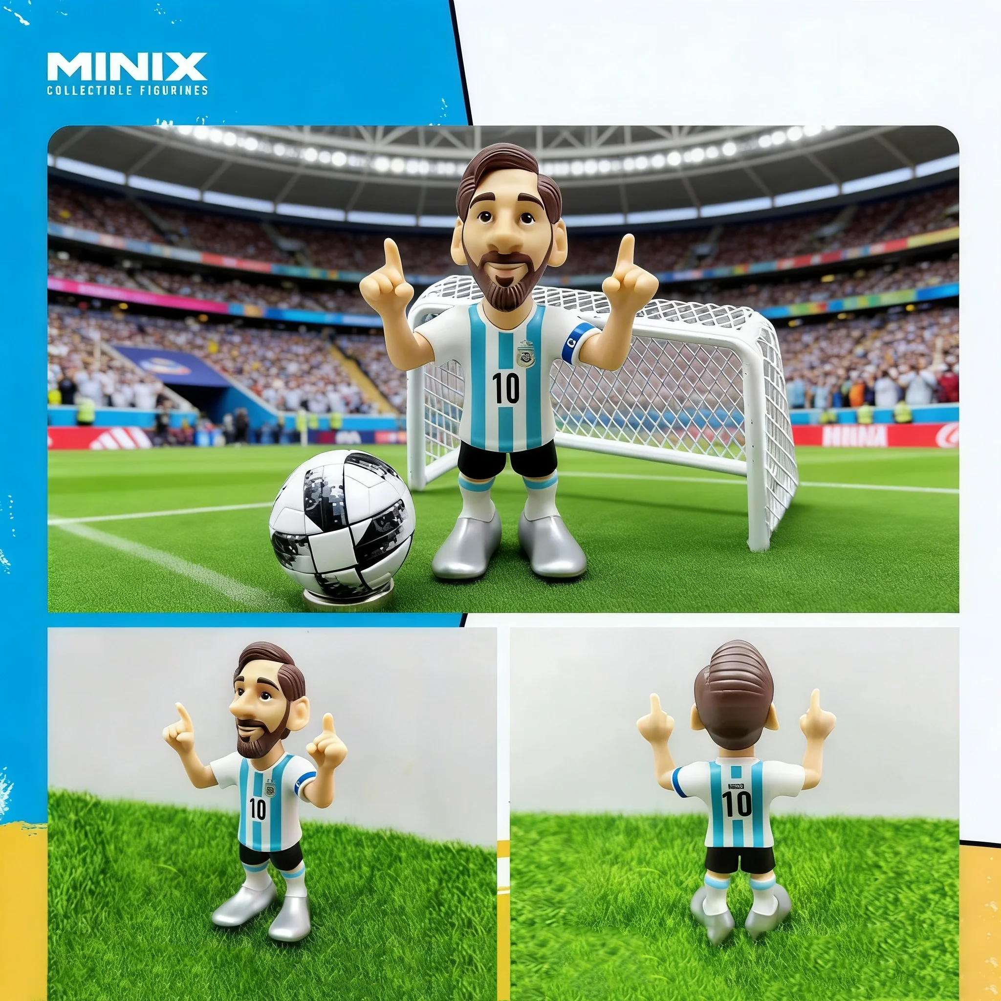 

Minix Star Figure - Messi (Argentina) - Collectible Figurine - New Year's Gift, a Great Gift for Friends and Family for Christmas, New Year, and Birthdays, Pop Culture Decoration, Birthday Gift, Comic Book Collectible, Officially Licensed Product, High-En