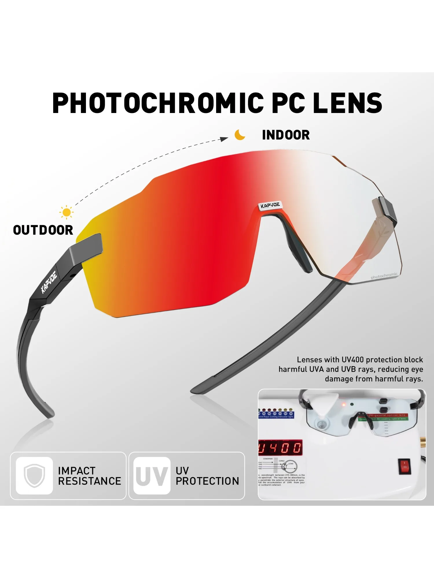 AliExpress kapvoe Kapvoe Photochromic Hiking Eyewear Cycling Glasses UV400 Running Sunglasses Lightweight Bicycle MTB Bike Eyewear Sports Goggles