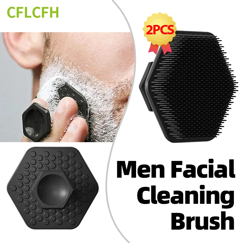 

Facial Cleaning Brush Body Cleansing Scrubber Exfoliating Cleanser Men Miniature Face Deep Clean Shave Massage Silicone Brush