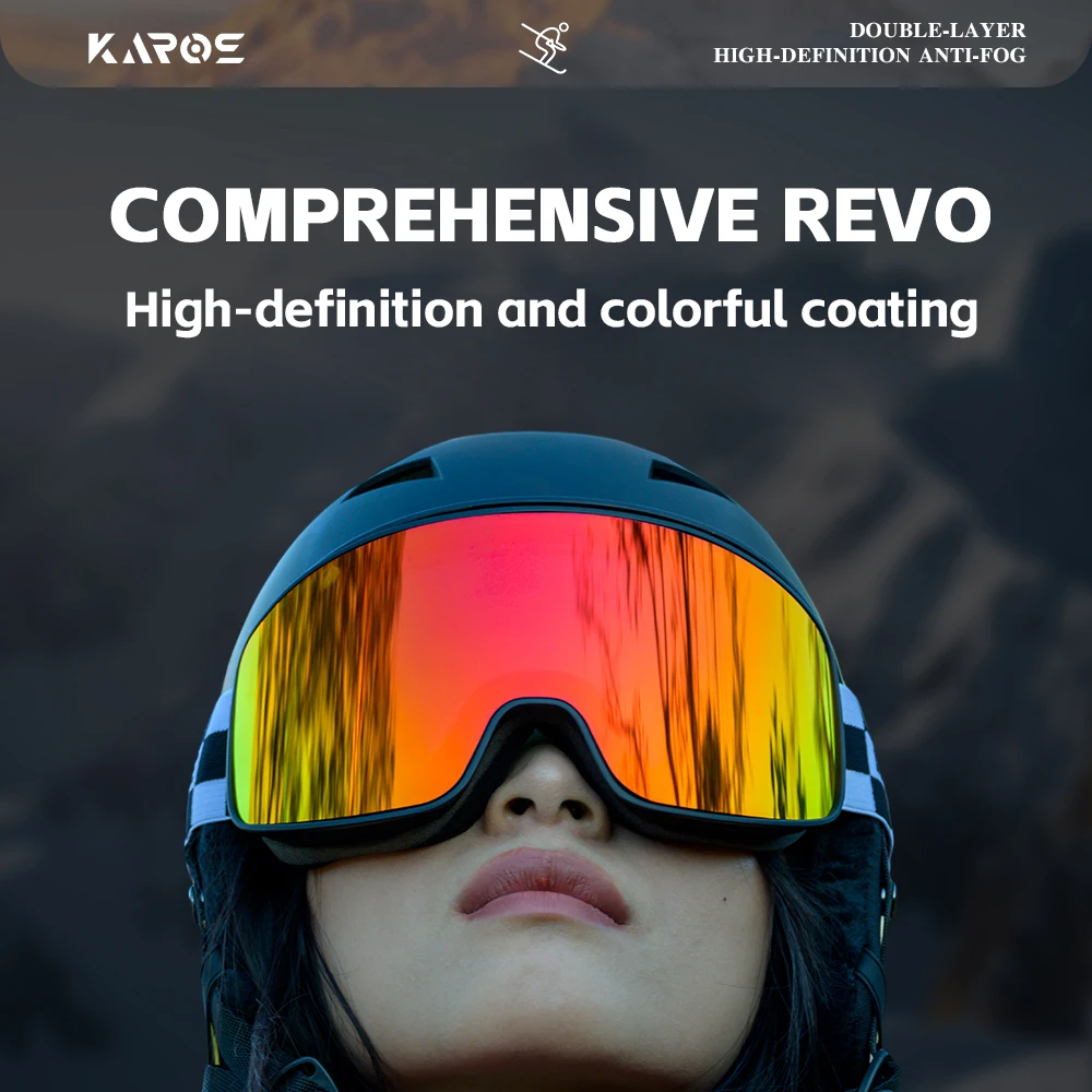 Karos Ski Goggles Double Layer Anti-fog Skiing Glasses UV400 Windproof Protection Snowboard Eyewear Men Women Winter Sports view 4