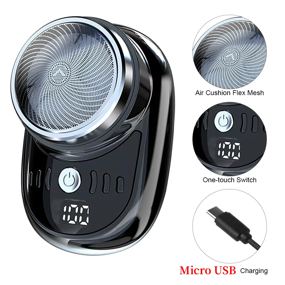 Mini Electric Travel Shaver For Men Pocket Size USB Rechargeable Portable Painless Cordless Trimmer Knive Face Beard Razor
