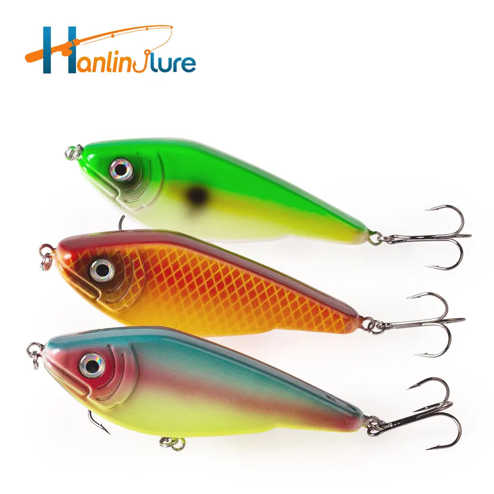 Hanlin Jerkbait Deslizante Duro 5,12in para muskellunge lucio lubina - imagen 2