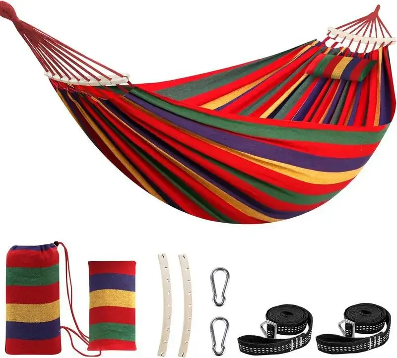 

Cotton Hammock Large Soft Breathable Camping Hammock Pillow