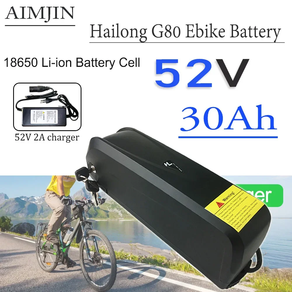 52V 30A  For Hailong G80 18650 Battery Pack Electric Bicycle Batteries For 750W 500W 350W 1500W 1000W Motor