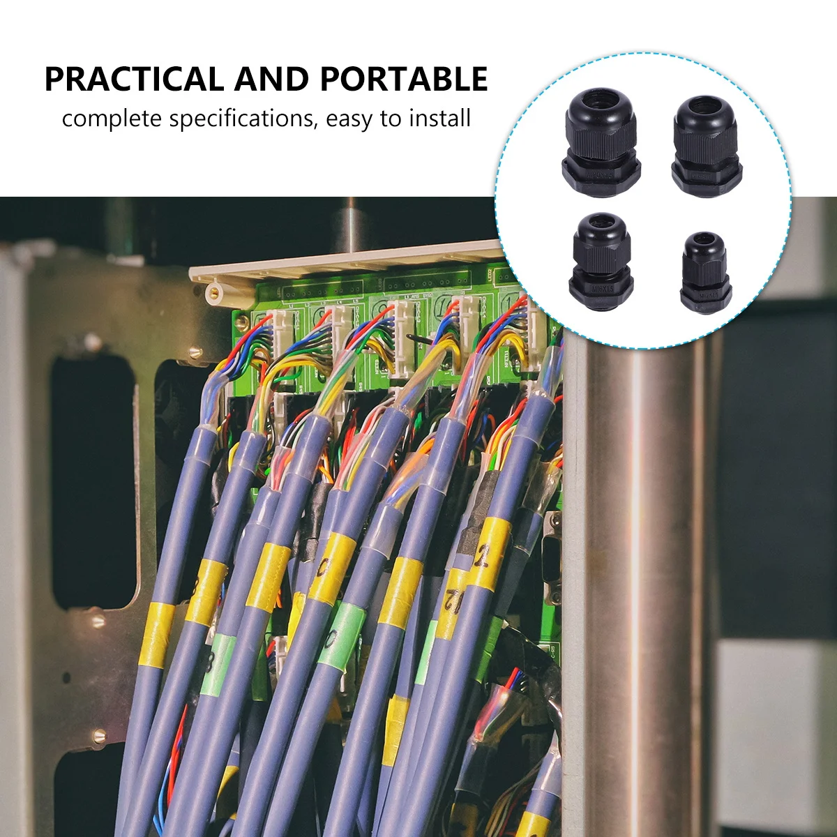 

50 pcs Waterproof Gland Nylon Dustproof Sealing For Electrical Connections Fixing Head Connectors Cable Glands Joints Home Cable