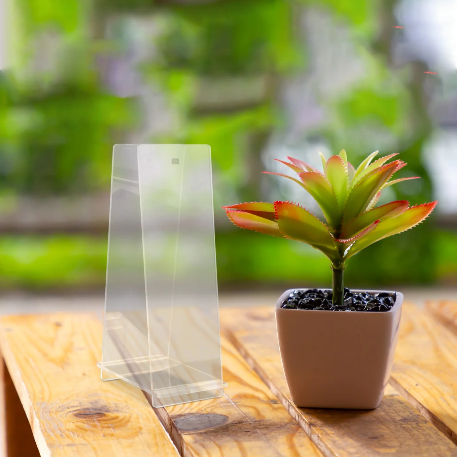 

Acrylic Flip Stand Compact Desk Holder Tabletop Calendar Rack Desktop Organizer Bracket Minimalist Calendar Display Holder For