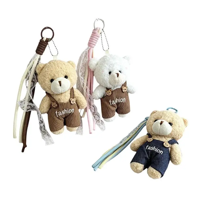 Damen-Taschenanhänger, niedlicher koreanischer Cartoon-Bär, Kawaii, süße Kawaii-Plüsch-Taschenaccessoires, multifunktionale Schlüsselanhänger-Anhänger – Detail 7