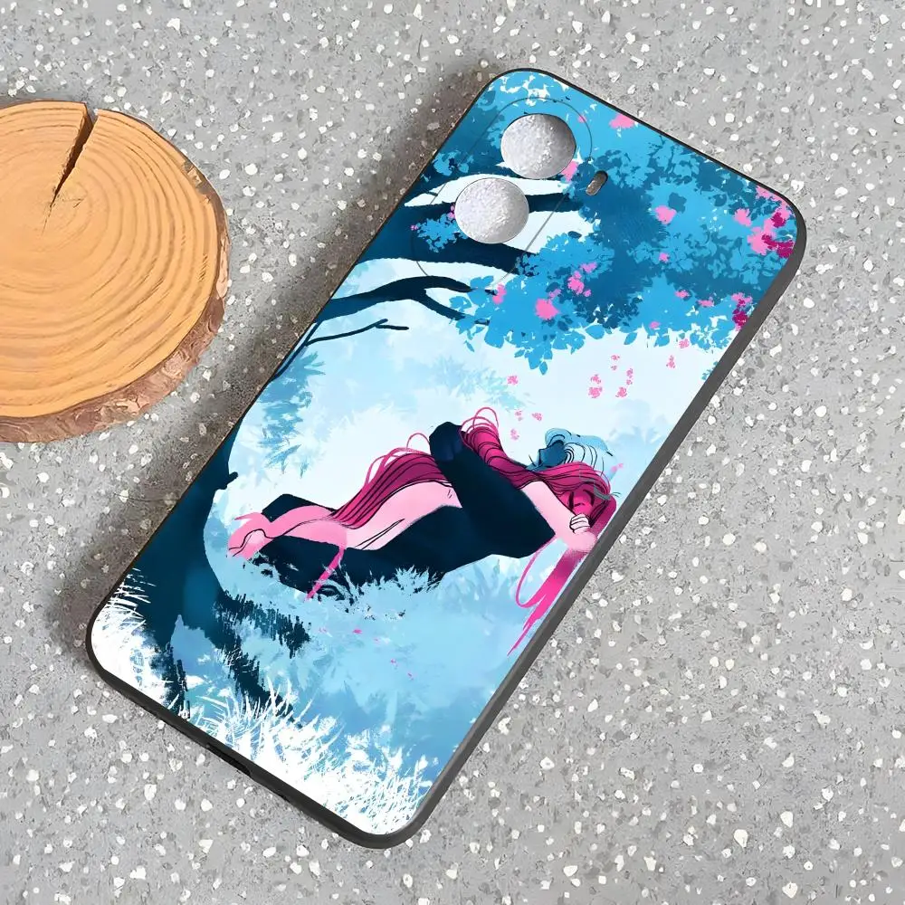 Lore Olympus Capa de telefone para Poco M7 M6 M5 S M4 F7 Ultra F6 F5 X7 X6 X5 X4 GT Pro Preto Soft Shell