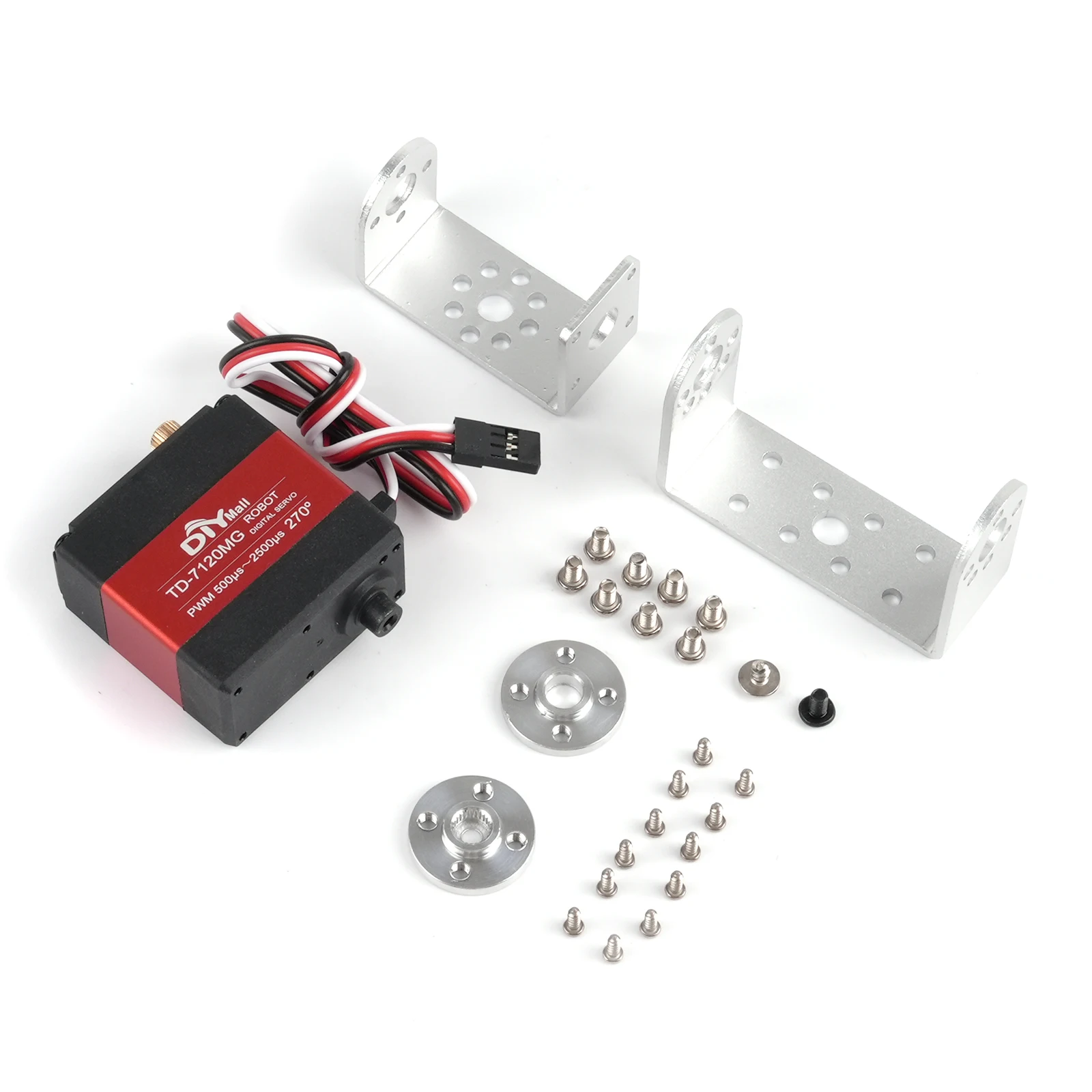 

Dual-Axis Digital Servo 15/20/25/30/35kg 4.8-8.4V 180/270 Degree Servo Metal Brushed Motor Angle Control for RC Robots Cars