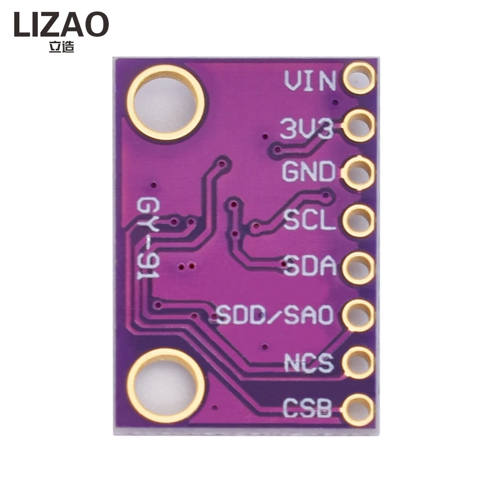 GY-91 10DOF 9-Axis Sensor Module, MPU9250+BMP280 Accelerometer Gyroscope Compass Altimeter for Navigation