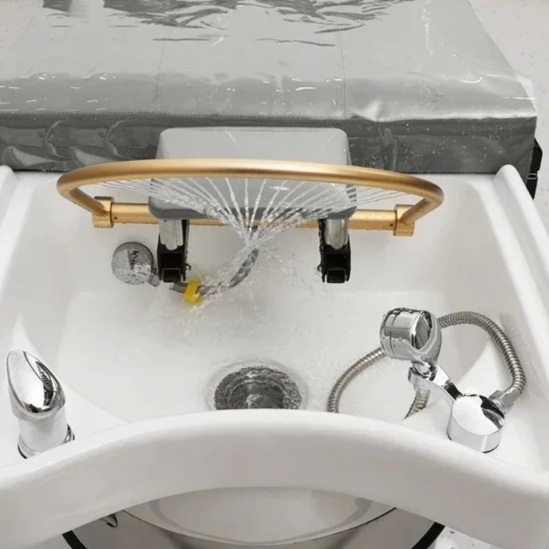 Beauty Salon Headspa Stable Bed Hair Massage in Stock Men's Chair Professional Washbasin Therapy Beauty Chuveiro Customer Makeup